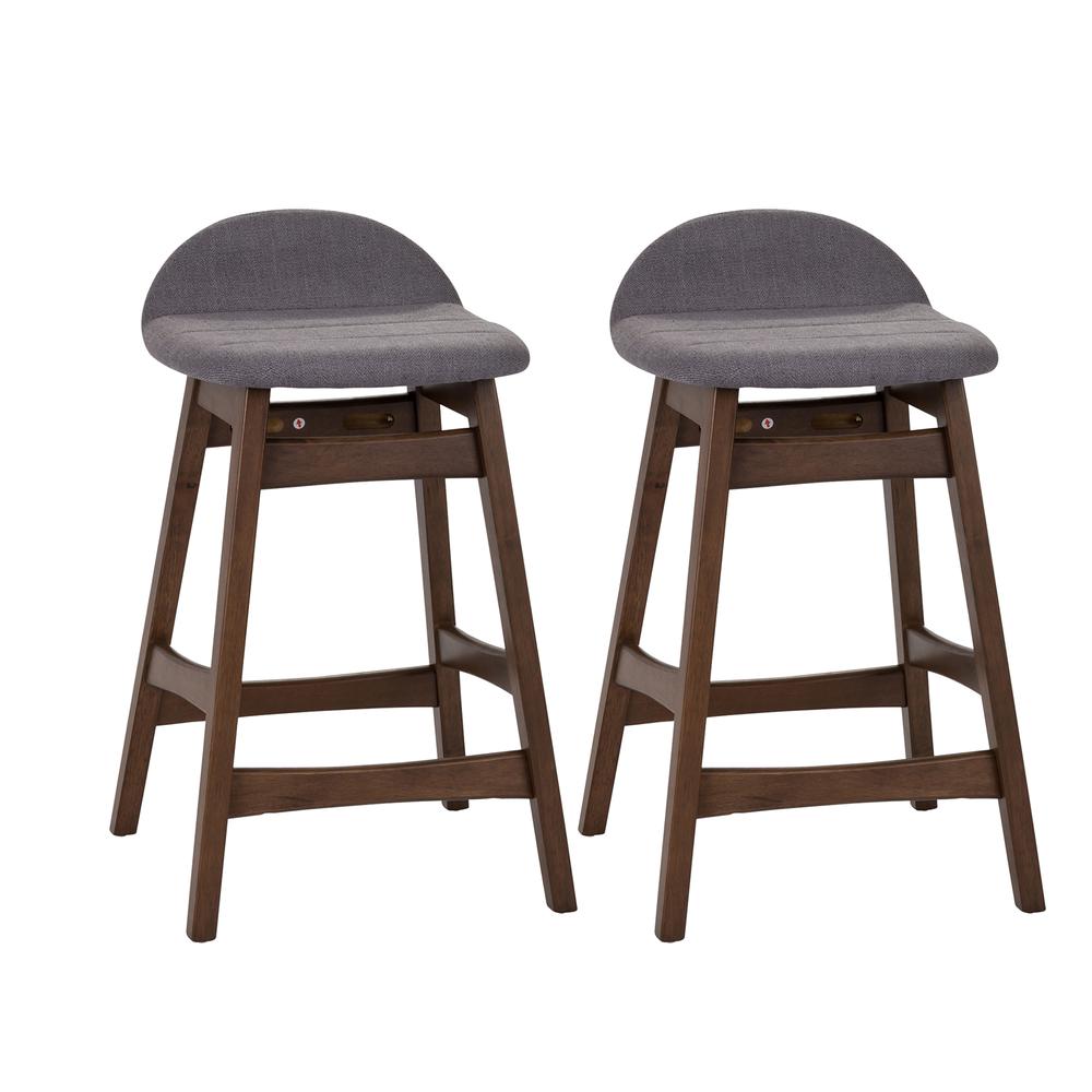 24 Inch Counter Chair - Grey (RTA)-Set of 2. Picture 1