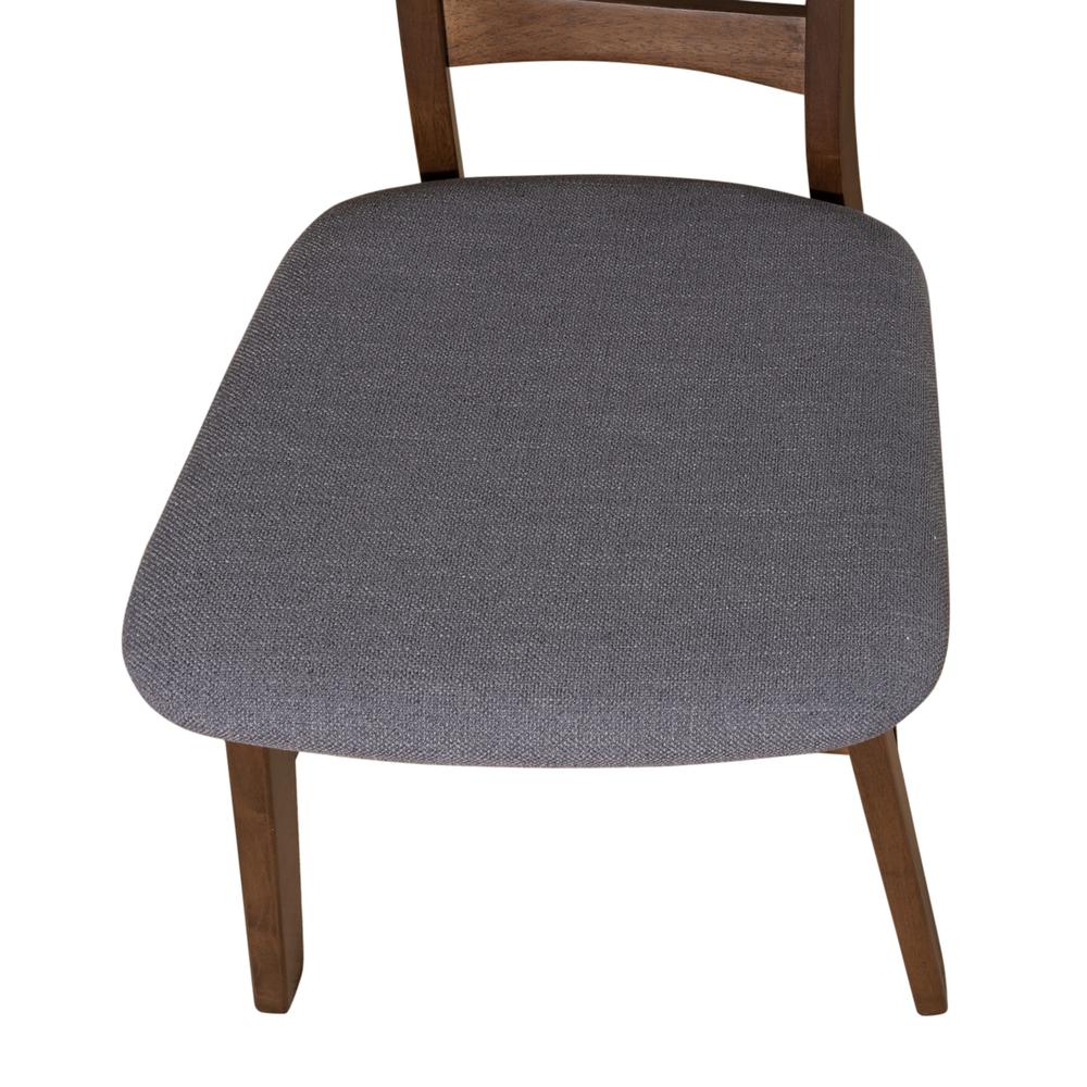 Panel Back Side Chair- Grey (RTA)- Set of 2 Contemporary Brown. Picture 4