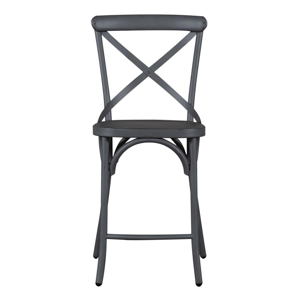 X Back Counter Chair - Grey. Picture 2