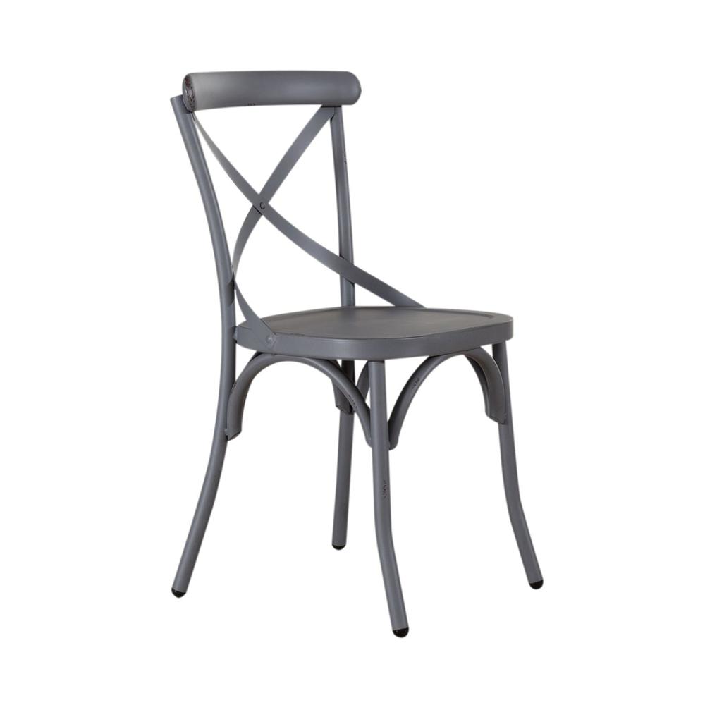 X Back Side Chair - Grey. Picture 1