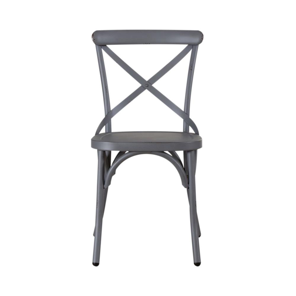 X Back Side Chair - Grey. Picture 2
