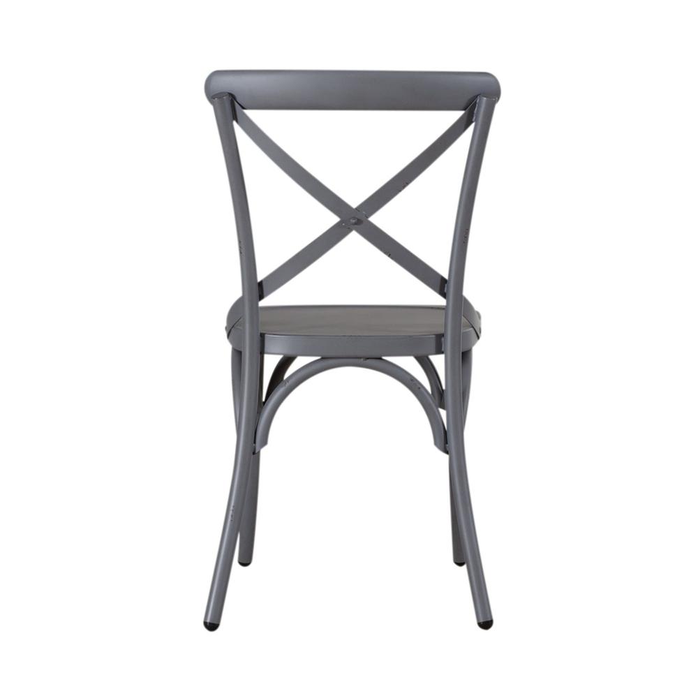 X Back Side Chair - Grey. Picture 4