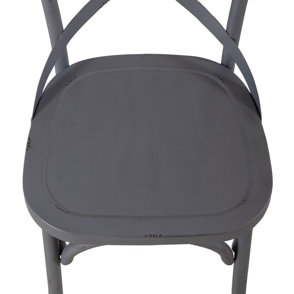 X Back Side Chair - Grey. Picture 6