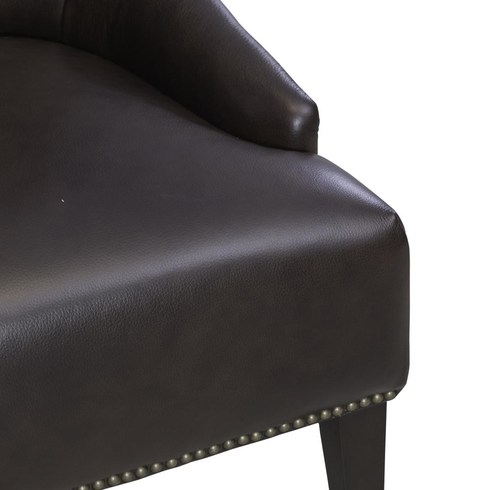 Leather Accent Chair - Brown Eclectic Multi. Picture 13