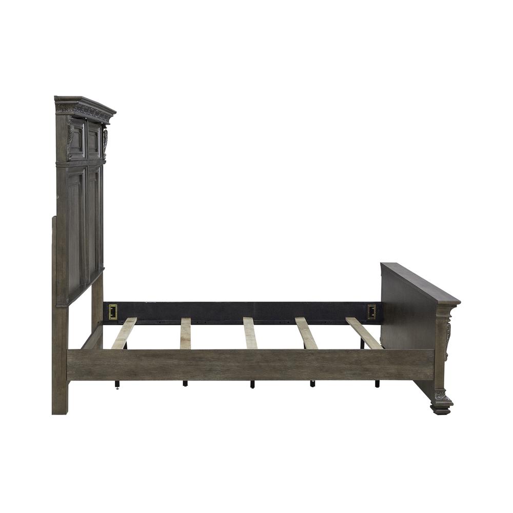 Carlisle Court Queen Panel Bed - Chestnut with Gray Dusty Wax Finish. Picture 4