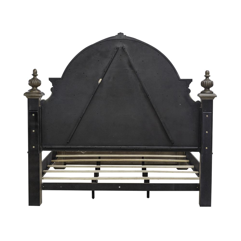 Carlisle Court Queen Poster Bed - Chestnut with Gray Dusty Wax Finish. Picture 5