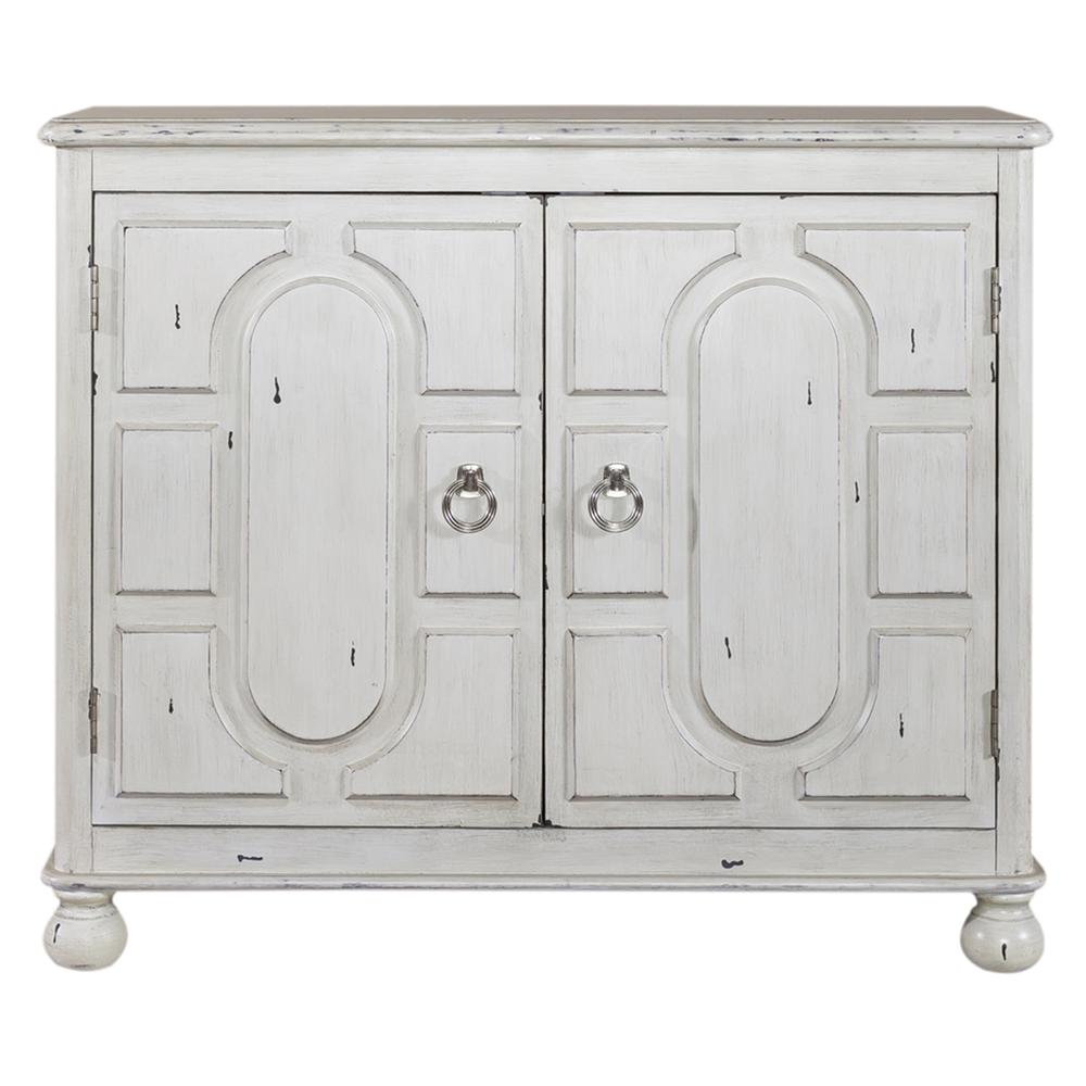 2 Door Accent Cabinet, Antique White Finish w/ Black Spatter. Picture 4