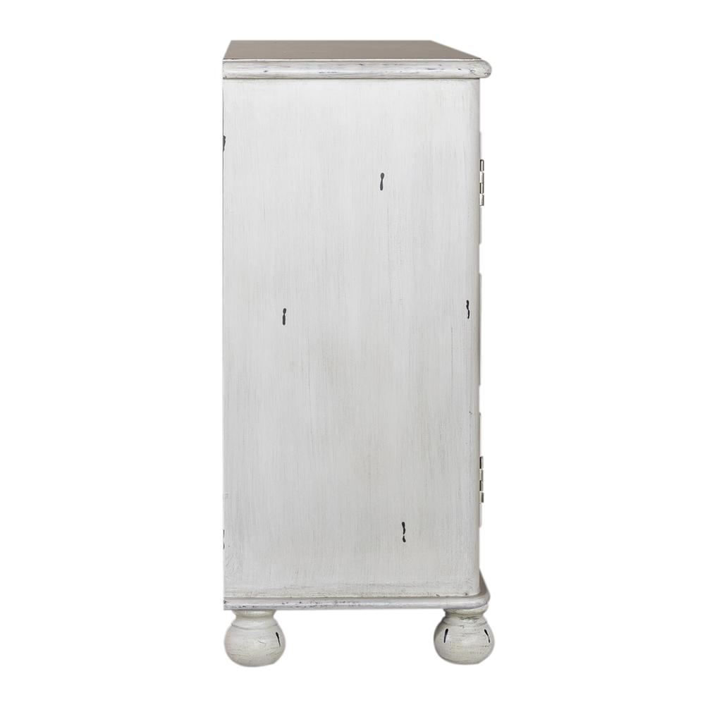 2 Door Accent Cabinet, Antique White Finish w/ Black Spatter. Picture 5