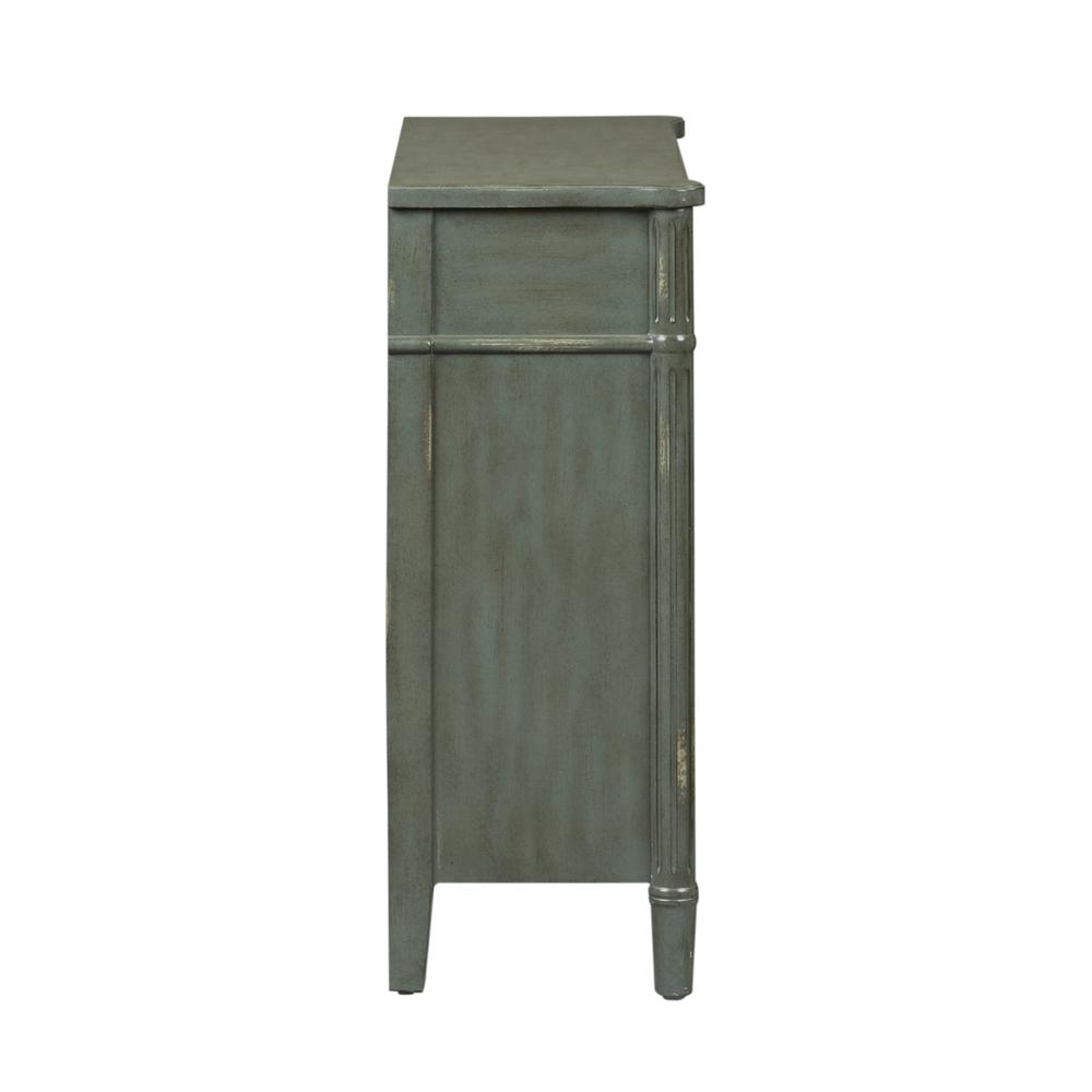 1 Drawer 2 Door Accent Cabinet, Gray Finish With White Rub Thru. Picture 4