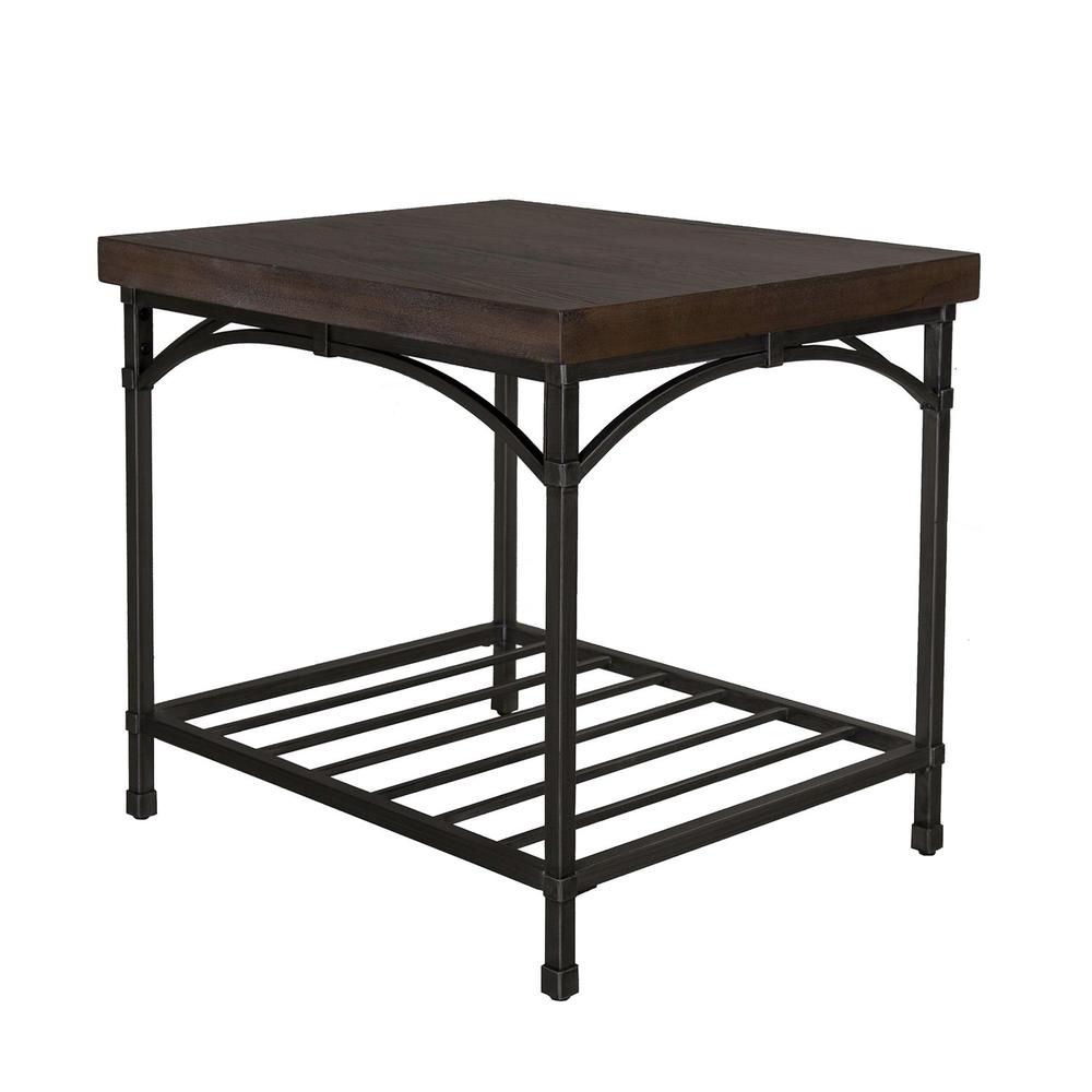 Franklin End Table, W23 x D27 x H24, Medium Brown. Picture 1