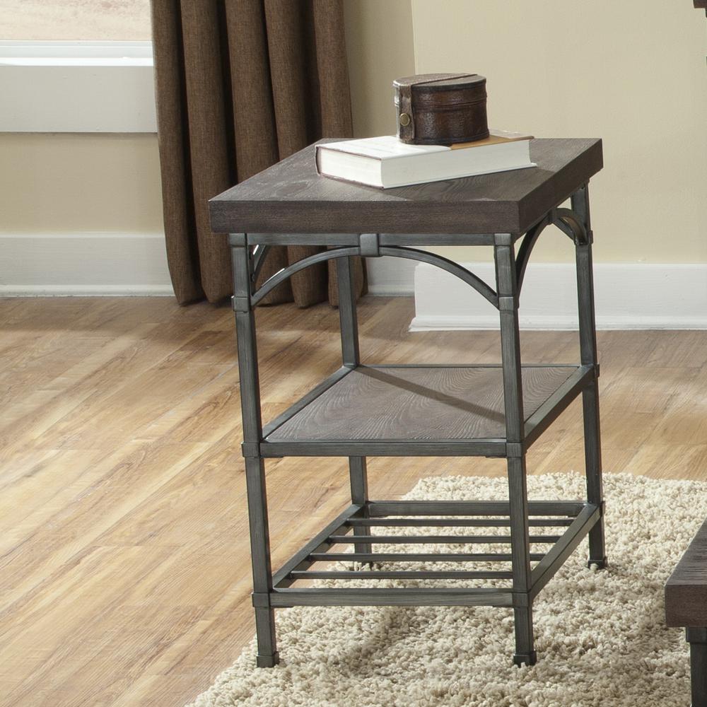 Franklin Occasional Chair Side Table, W16 x D20 x H26, Medium Brown. Picture 2