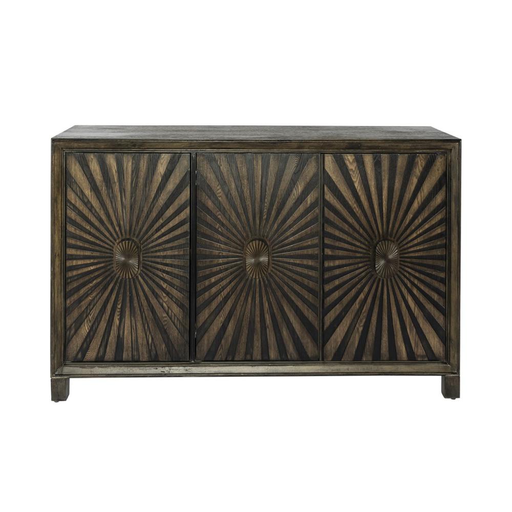Chaucer 3 Door Accent Cabinet, Brown. Picture 2