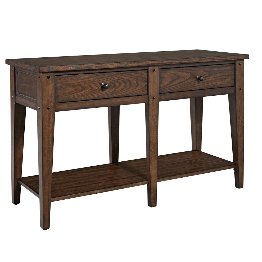 Lake House Sofa Table, W48 x D18 x H29, Dark Brown. Picture 1