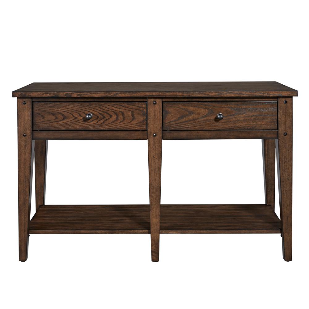 Lake House Sofa Table, W48 x D18 x H29, Dark Brown. Picture 3