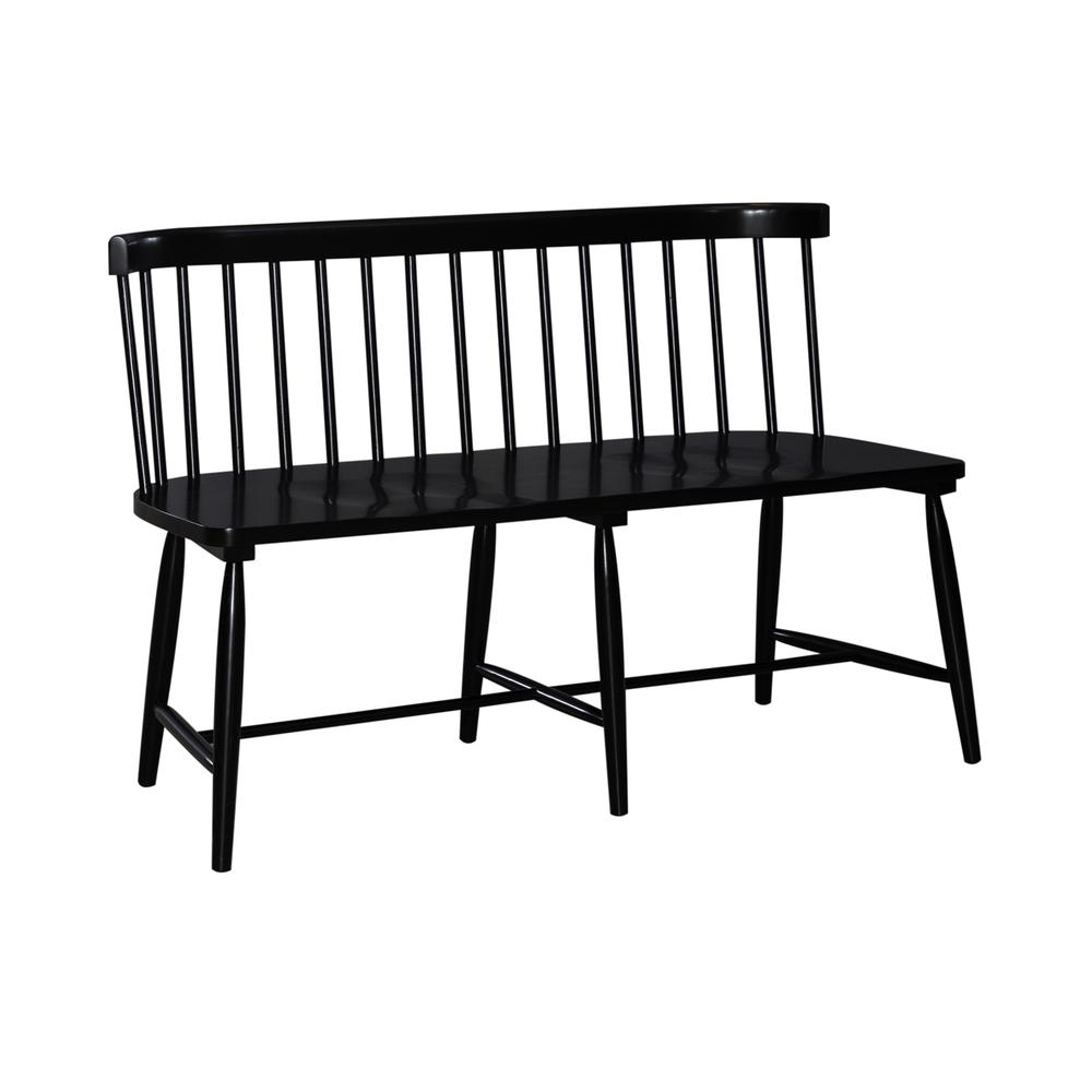 Liberty Furniture Capeside Cottage Spindle Back Dining Bench - Black (RTA). Picture 1
