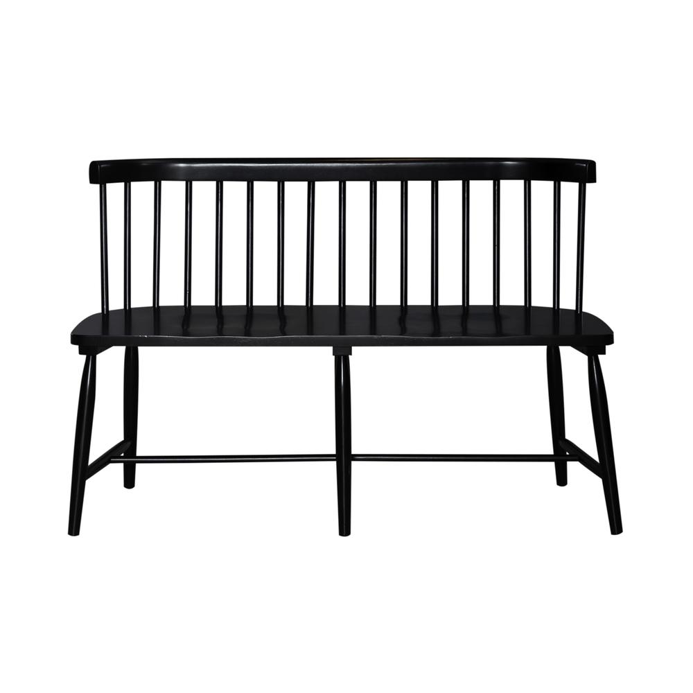 Liberty Furniture Capeside Cottage Spindle Back Dining Bench - Black (RTA). Picture 7