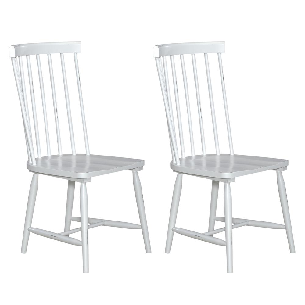Liberty Capeside Cottage Spindle Back Side Chair - White - Set of 2. Picture 1
