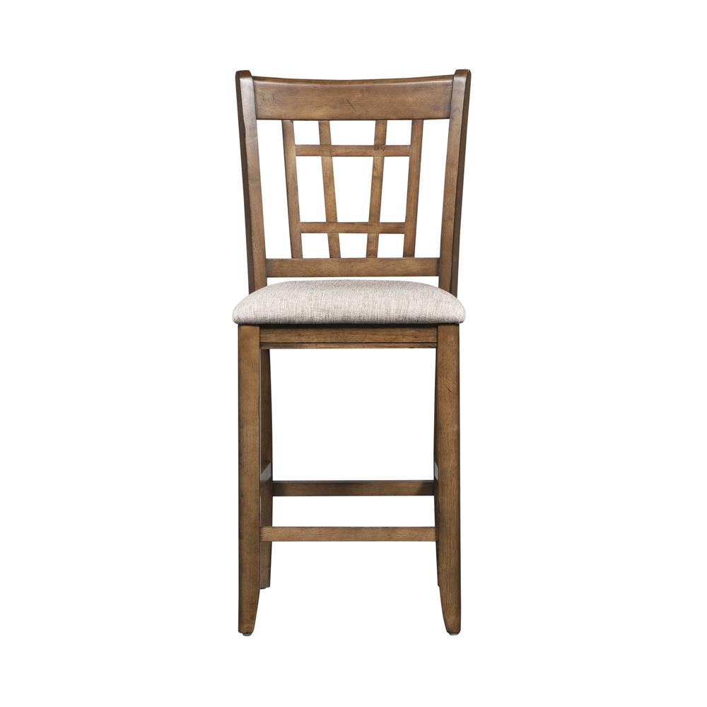 24 Inch Lattice Back Counter Chair-Set of 2. Picture 2