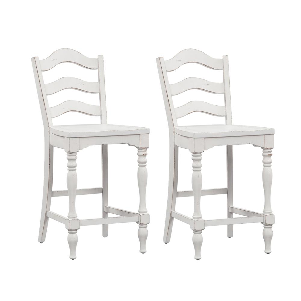 Ladder Back Counter Chair (RTA)-Set of 2. Picture 1