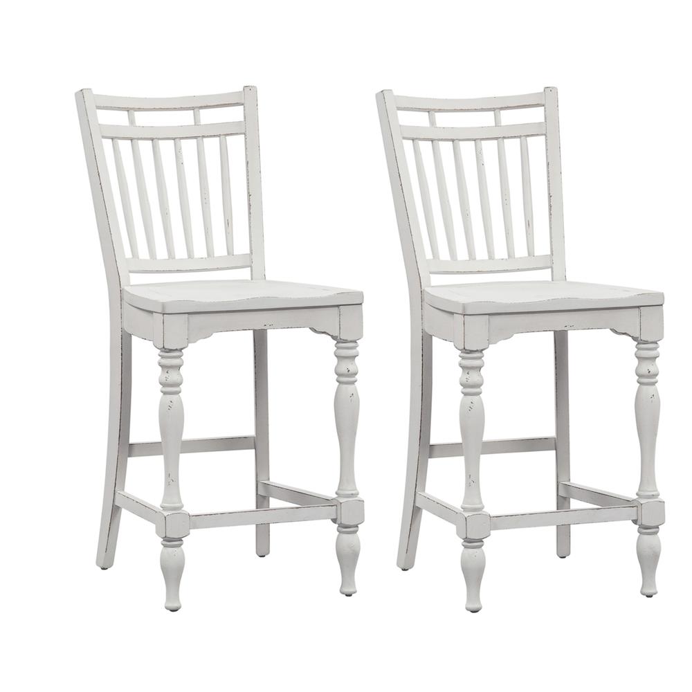 Spindle Back Counter Chair (RTA)-Set of 2. Picture 1