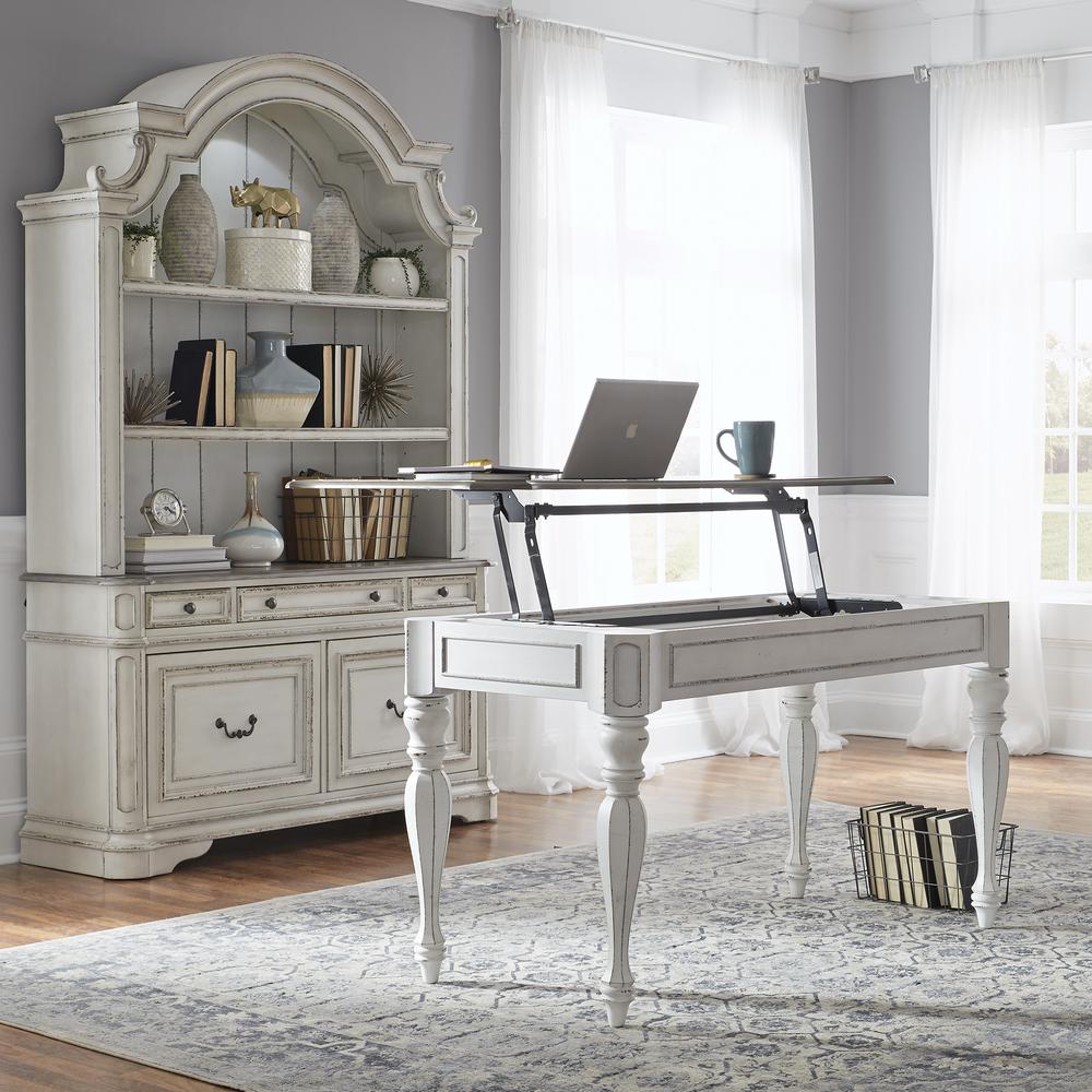 Magnolia Manor Lift Top Writing Desk, W56 x D28 x H30, White. Picture 4