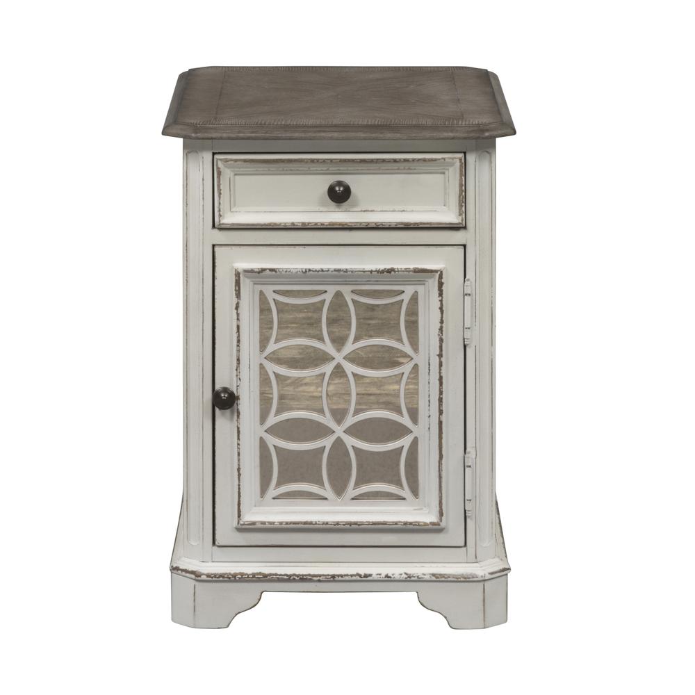Magnolia Manor Chair Side Table, W18 x D25 x H26, White. Picture 3