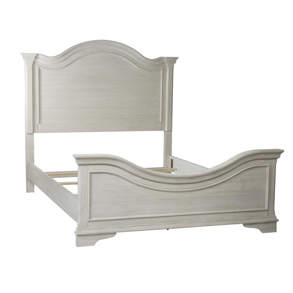 King Panel Headboard Transitional White. Picture 1
