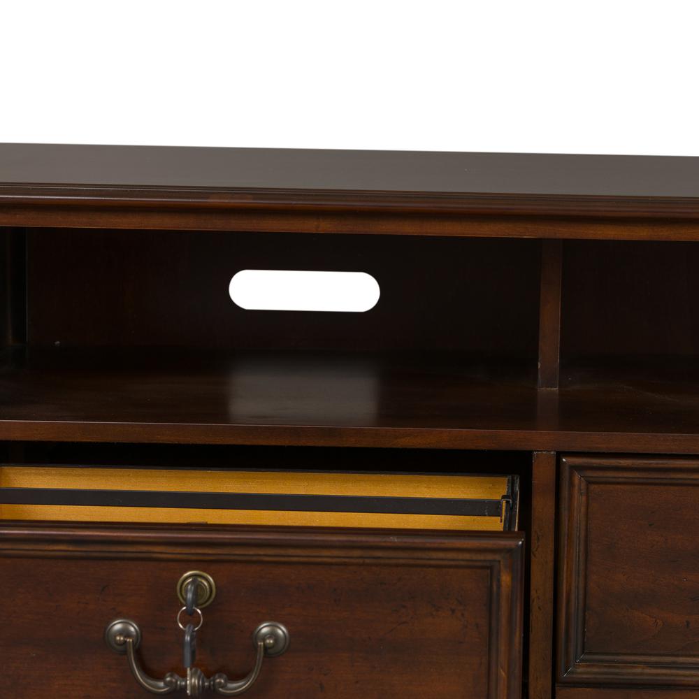 Brayton Manor Jr Executive Media Lateral File, W46 x D22 x H31, Dark Brown. Picture 7