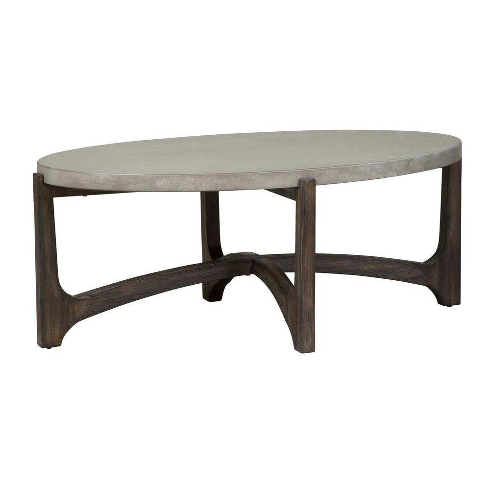 Oval Cocktail Table. Picture 1