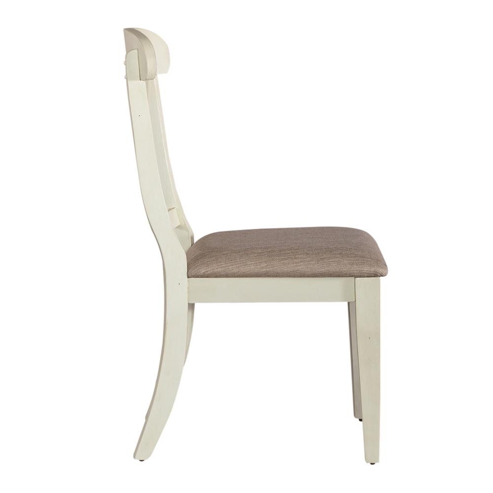 Uph X Back Side Chair (RTA)-Set of 2 Traditional White. Picture 8