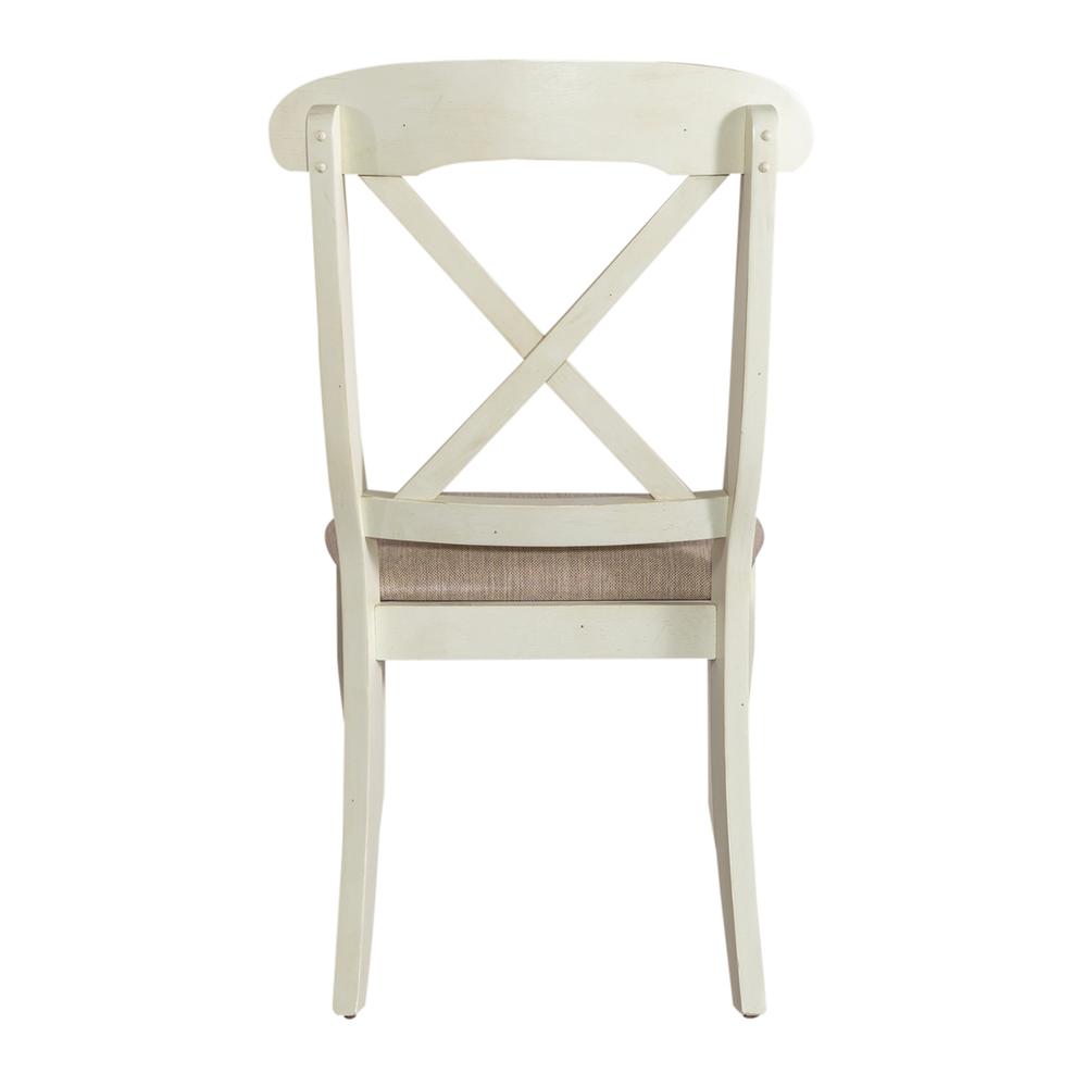Uph X Back Side Chair (RTA)-Set of 2 Traditional White. Picture 2