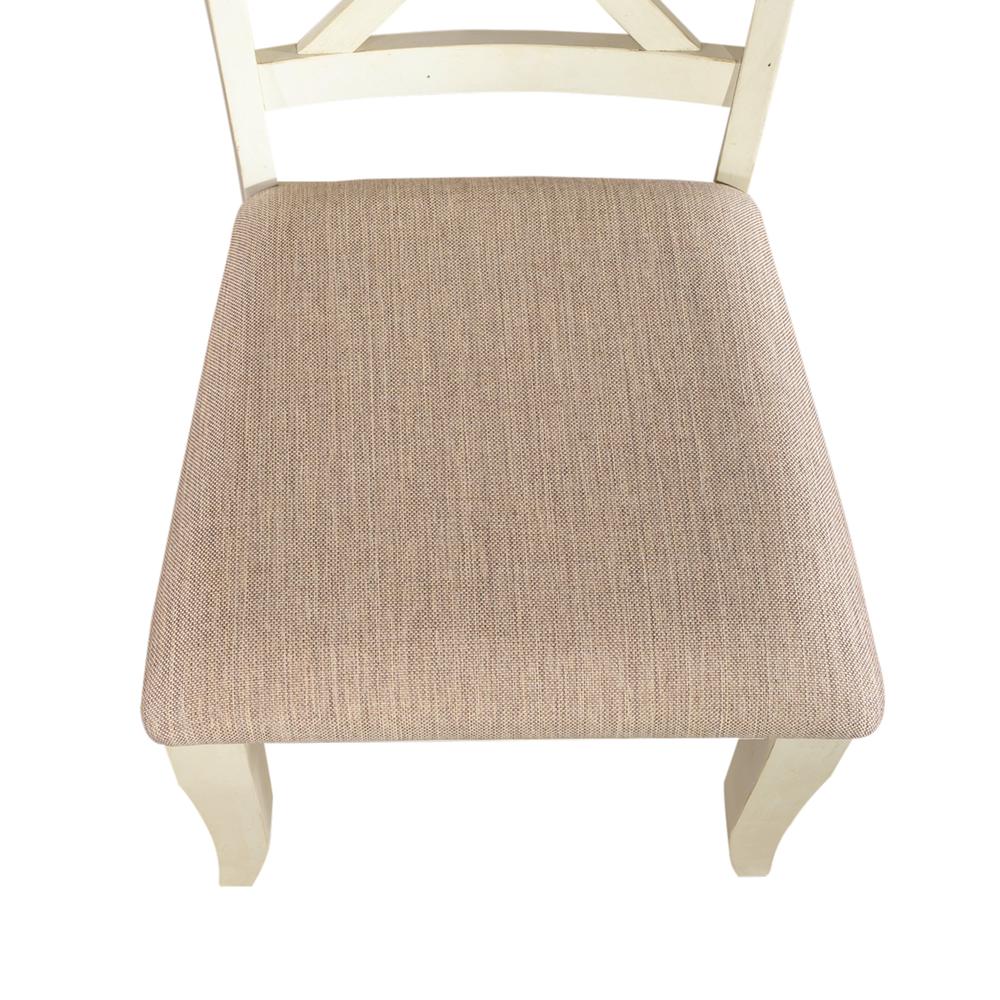 Uph X Back Side Chair (RTA)-Set of 2 Traditional White. Picture 4