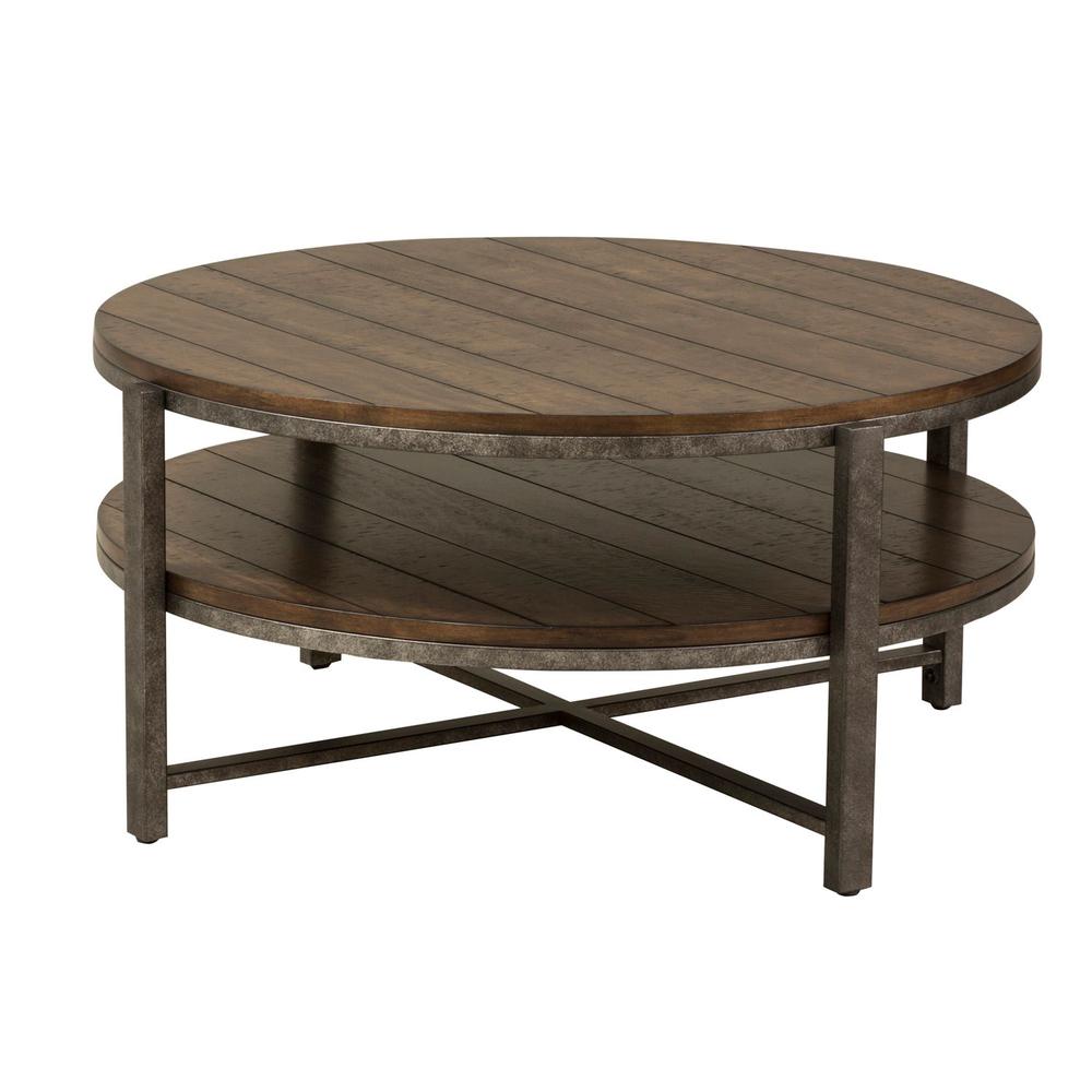 Breckinridge Occasional Cocktail Table, W38 x D38 x H18, Medium Brown. Picture 1