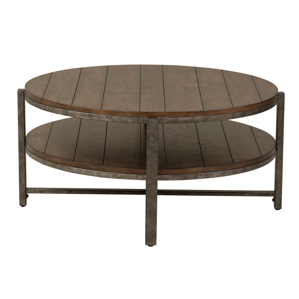 Breckinridge Occasional Cocktail Table, W38 x D38 x H18, Medium Brown. Picture 2
