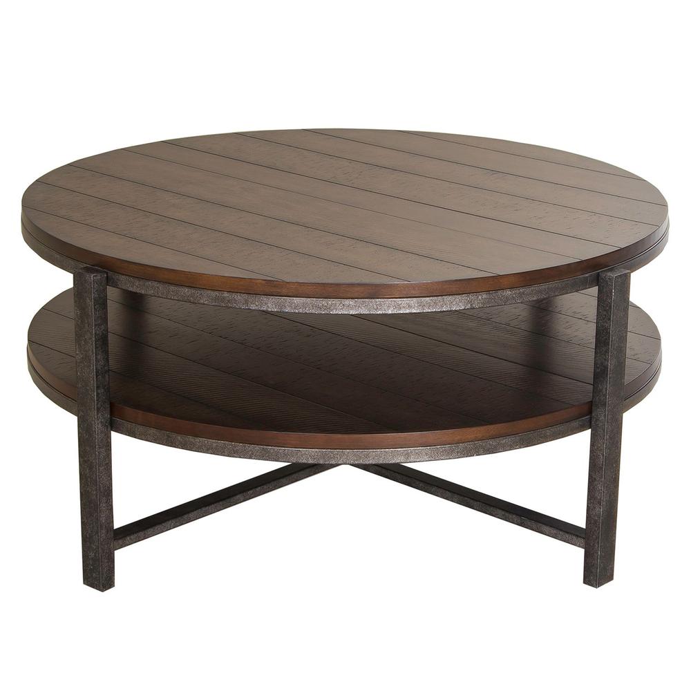 Breckinridge Occasional Cocktail Table, W38 x D38 x H18, Medium Brown. Picture 3