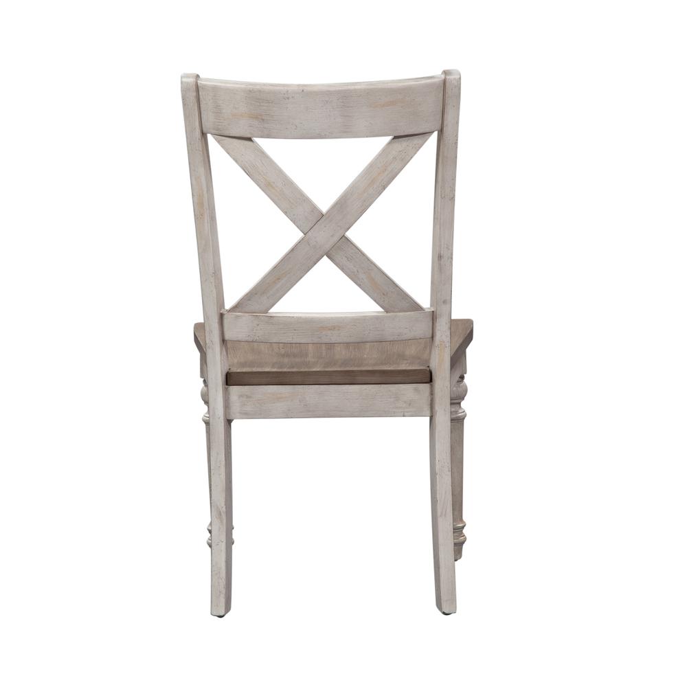 X Back Wood Seat Side Chair (RTA)-Set of 2. Picture 6