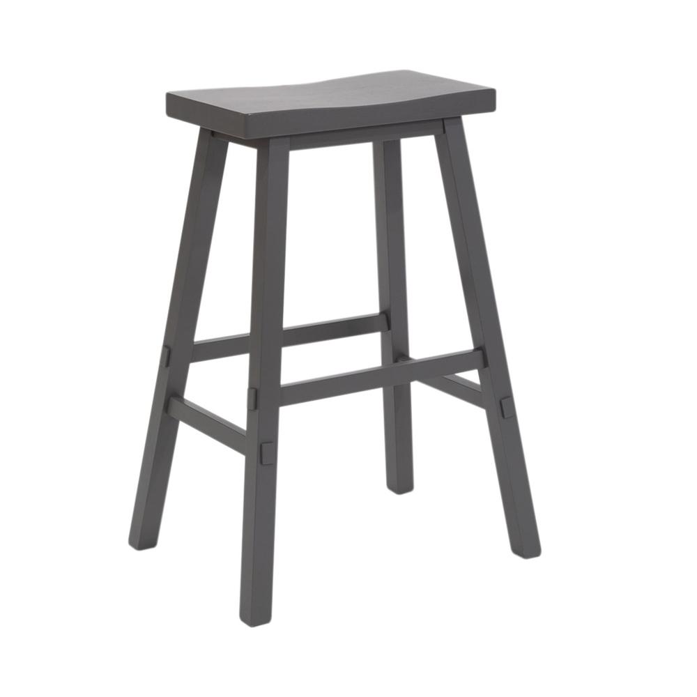 24 Inch Sawhorse Counter Stool- Gray. Picture 1