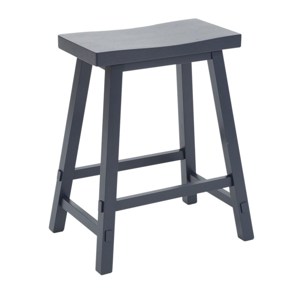 24 Inch Sawhorse Counter Stool- Navy. Picture 1