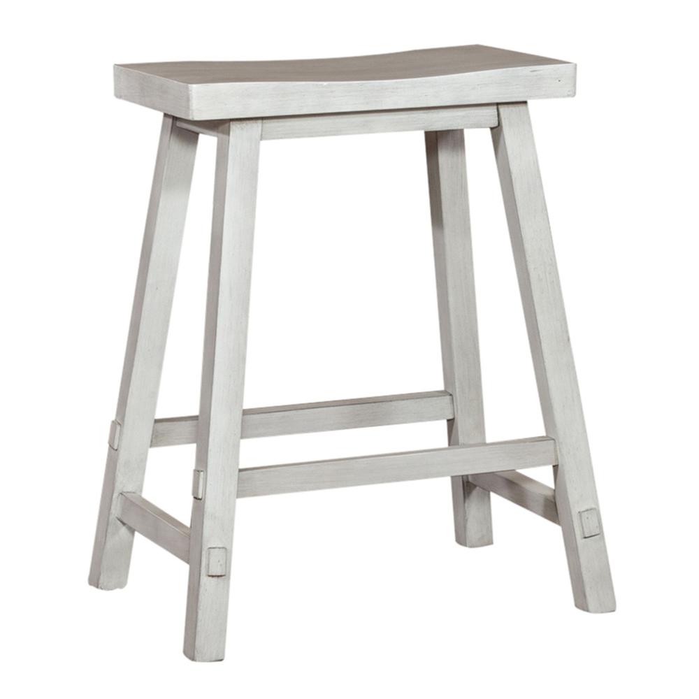 24 Inch Sawhorse Counter Stool - White. Picture 1