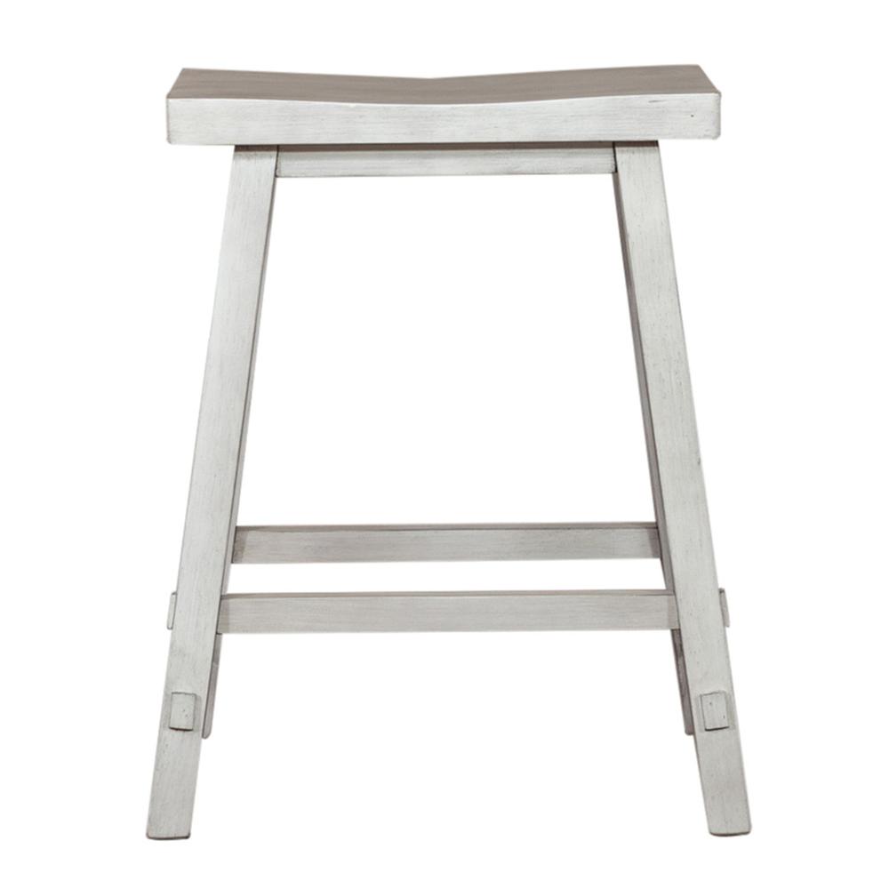 24 Inch Sawhorse Counter Stool - White. Picture 2