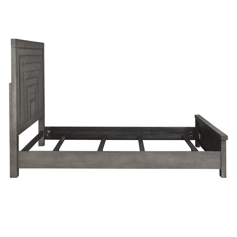 Modern Farmhouse Panel Bed, Queen, Dusty Charcoal. Picture 3