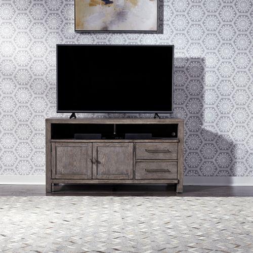 Modern Farmhouse Entertainment Console, 56", Dusty Charcoal. Picture 6