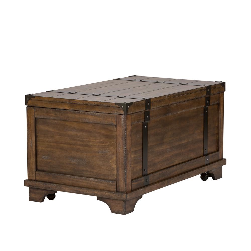 Aspen Skies Occasional Storage Trunk, W38 x D23 x H20, Light Brown. Picture 5