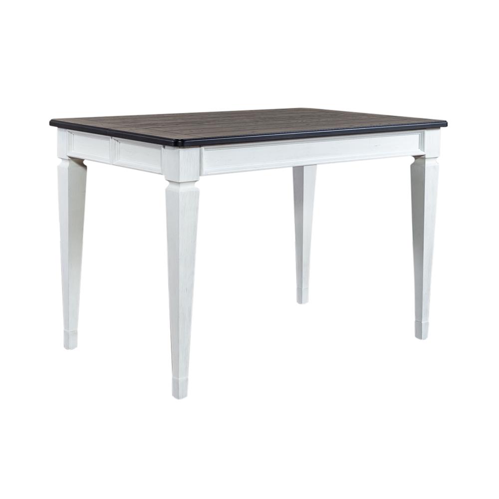 Counter Height Leg Table Cottage White. Picture 1