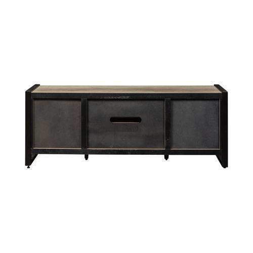 64 Inch TV Console w/ Faux Metal. Picture 4