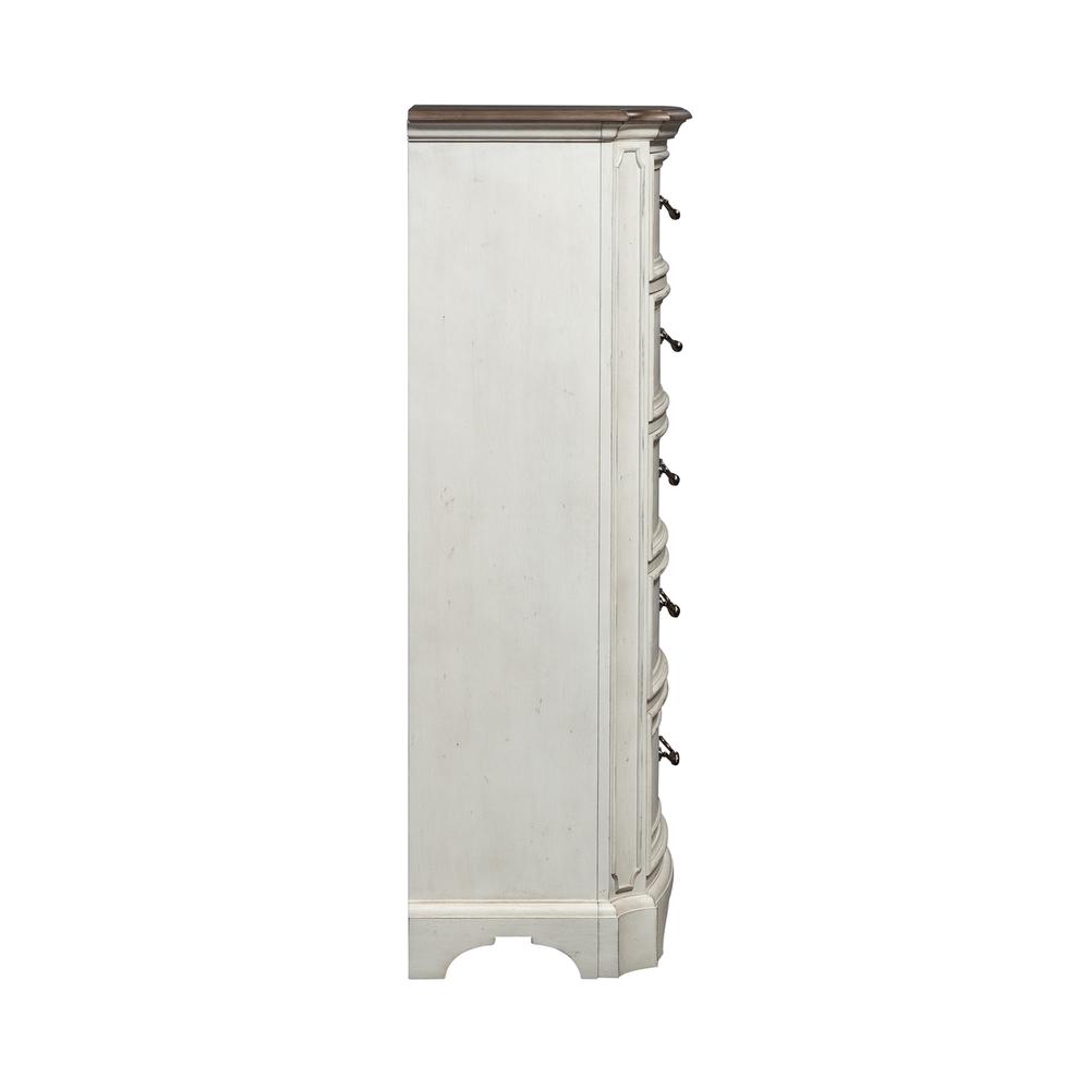 Abbey Road 5 Drawer Chest, Porcelain White. Picture 3