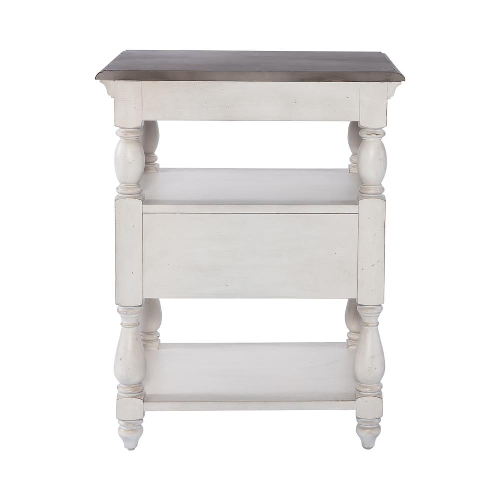 Abbey Road Drawer End Table, White. Picture 5