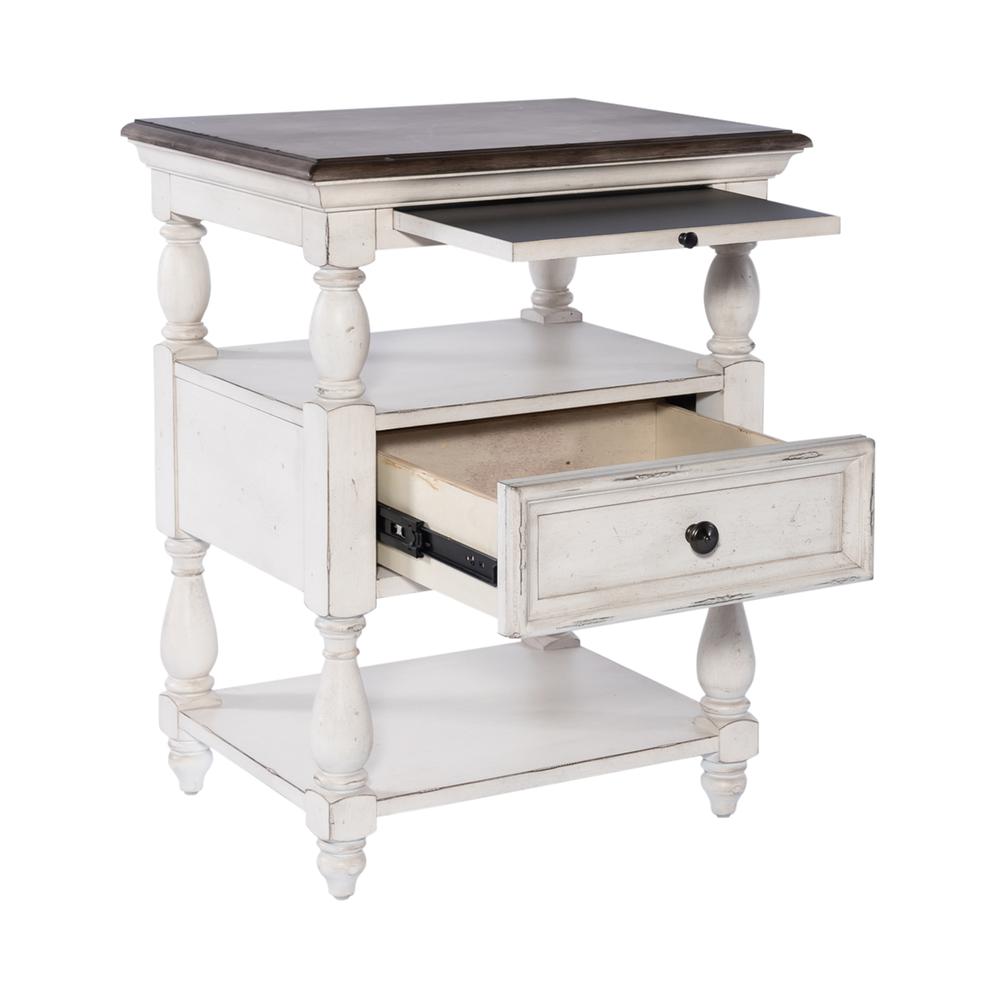 Abbey Road Drawer End Table, White. Picture 7