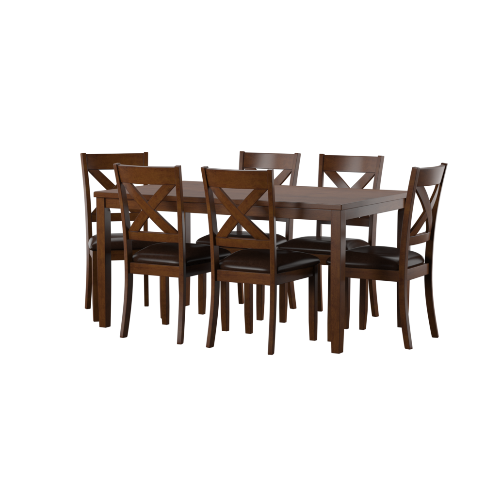 7 Piece Rectangular Table Set. Picture 1