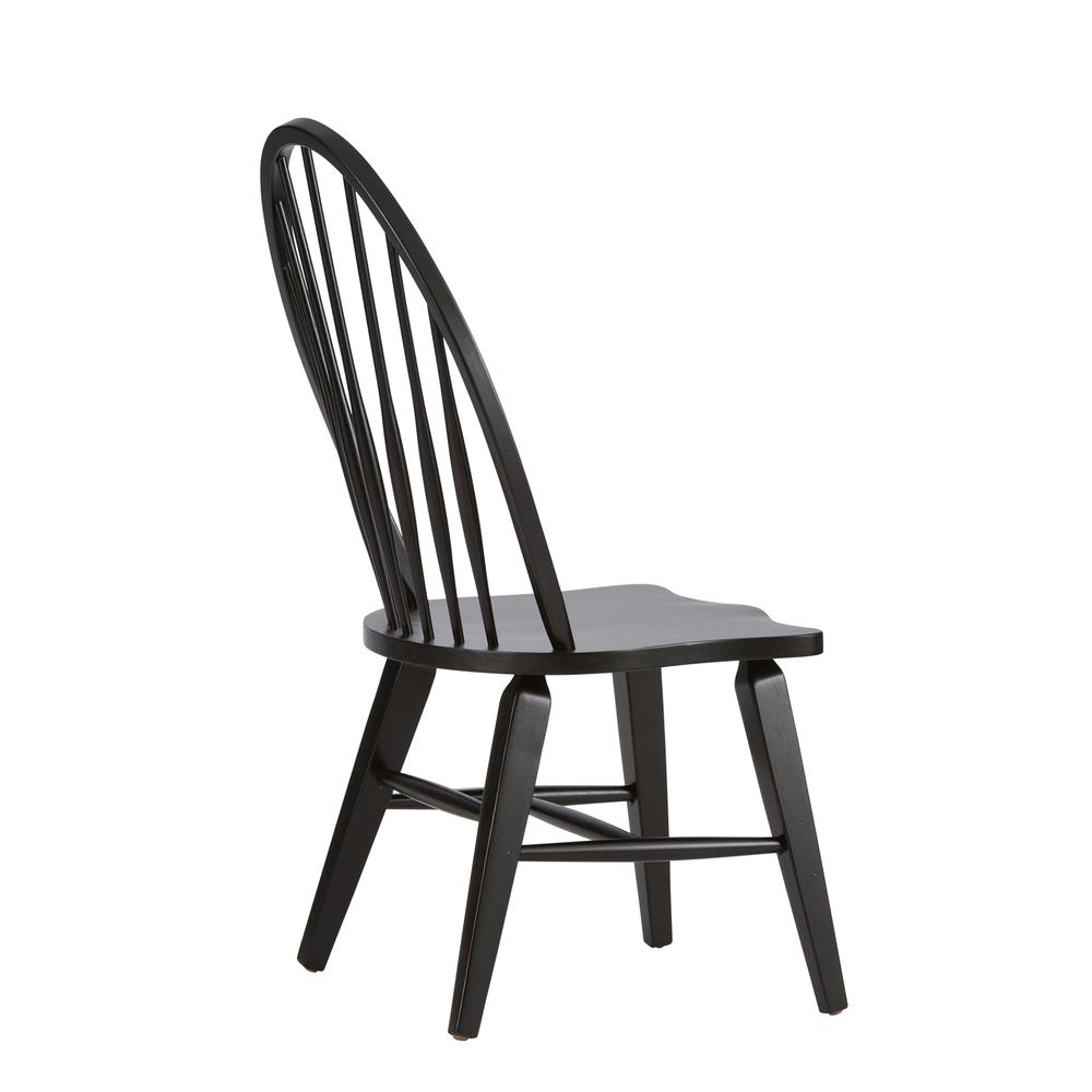 Hearthstone Windsor Back Side Chair, W25 x D25 x H41, Black. Picture 3
